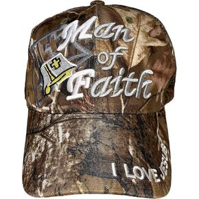 Embroidered Man of Faith Adjustable Baseball Cap - Multiple Colors Available