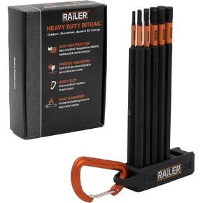 Hex Bit Set - Railer 6 Inch Impact Driver 10pc Metric Hex Bit Set With A Storage Magnetizer Bit Holder & Carabiner. Premium S2 Steel, Ideal For Furniture Screws in Kuwait