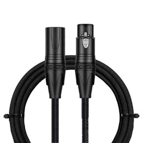 Premium XLR to XLR Cable (10 Feet 6-Pack) Noise-Canceling Balanced Wire Connector, 3 Pin XLR Microphone Cables Oxygen-Free Copper (OFC) Male to Female Mic Cord for Speaker Mixer, Studio,Podcast