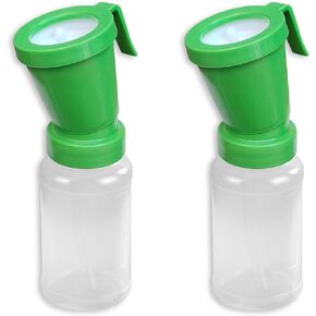 QMARK 2 Pack Teat Dip Cup, Non Reflow Nipple Cleaning Disinfection, Dip Cup for Cow Sheep Goat, Non-Return Teat Dipper - 300 ml Blue