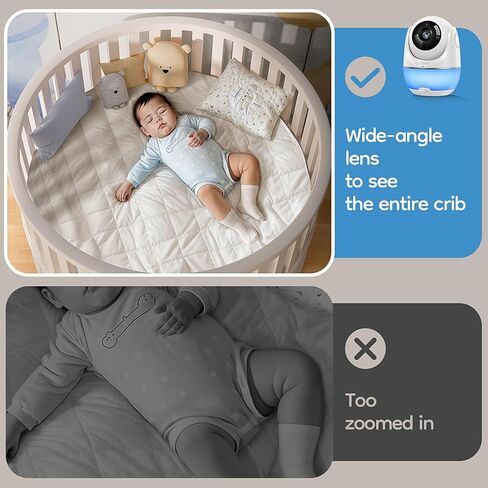 جهاز مراقبة الأطفال GUSGU 1080P، ENC (إلغاء الضوضاء البيئية) 5 بوصة جهاز مراقبة الأطفال بالفيديو بدون واي فاي مع الكاميرا والصوت، اختراق قوي للإشارة، موسيقى DIY، 5000 مللي أمبير، حامل حائط بدون حفر، بطاقة تهنئة in Kuwait