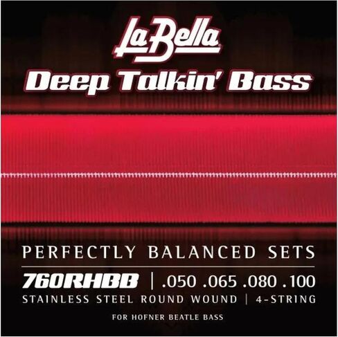 La Bella 760NHBB "Beatle" Bass Black Nylon Tape Wound Bass Guitar Strings in Saudi Arabia