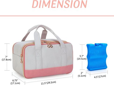 Damero Wearable Breast Pump Bag with Ice Pack Compatible with Elvie Breast Pump, Carrying Bag for Wearable Breast Pump, Bottles, Pump Parts and More, Patent Design in Saudi Arabia