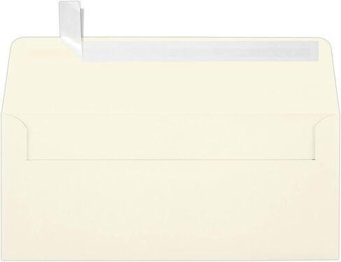 LUXPaper #10 Business Envelopes | Peel & Press | 4 1/8" x 9 1/2" | Natural | 30% Recycled | 80lb. Text | 50 Qty in Saudi Arabia