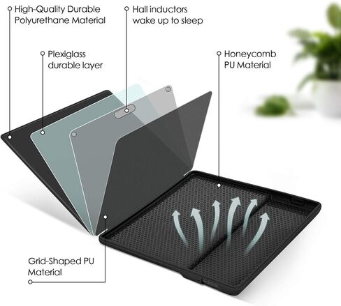 حافظة ناعمة من نسيج Ayotu لجهاز Kindle Oasis الجديد كليًا (الجيل العاشر، إصدار 2019 والجيل التاسع، إصدار 2017) أنحف وأخف غطاء Kindle Oasis الجديد مقاس 7 بوصات مع تنبيه/غفو تلقائي، سلسلة غلاف ناعمة KO The Blue in Kuwait