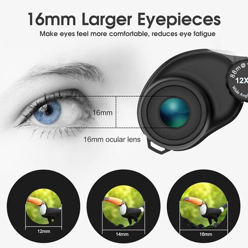 ZZSTAR 10x25 مناظير عالية الطاقة للبالغين، مناظير كبيرة مدمجة مع رؤية واضحة منخفضة الإضاءة، من السهل التركيز على منظار صغير قابل للطي لمشاهدة الطيور، والسفر، والصيد، والمشي لمسافات طويلة، والحفلات الموسيقية in Kuwait