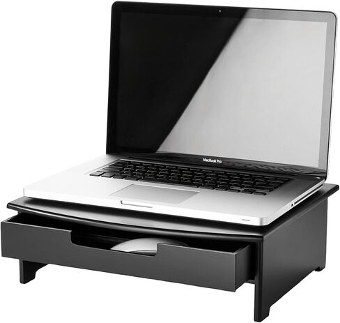 Rolodex® Wood Workspace Monitor Stand With Drawer, Black in Saudi Arabia