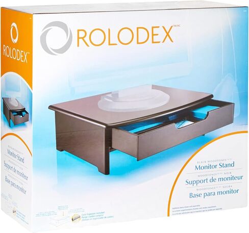 Rolodex® Wood Workspace Monitor Stand With Drawer, Black in Saudi Arabia