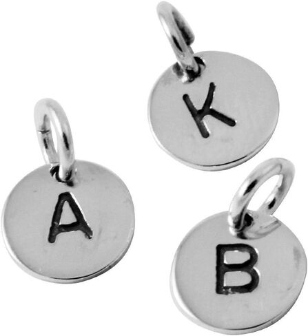 apop nyc Sterling Silver Mini Alphabet Disc Pendant Only, Letter A in Kuwait