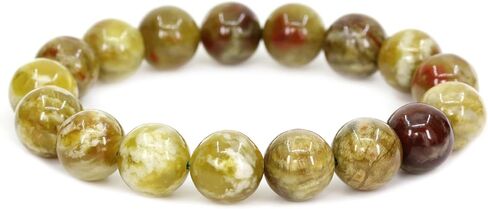Keleny Semi Precious Stones Natural Gemstones 12mm Round Beads Crystal Stretch Bracelets 7.2 Inch Unisex in Saudi Arabia