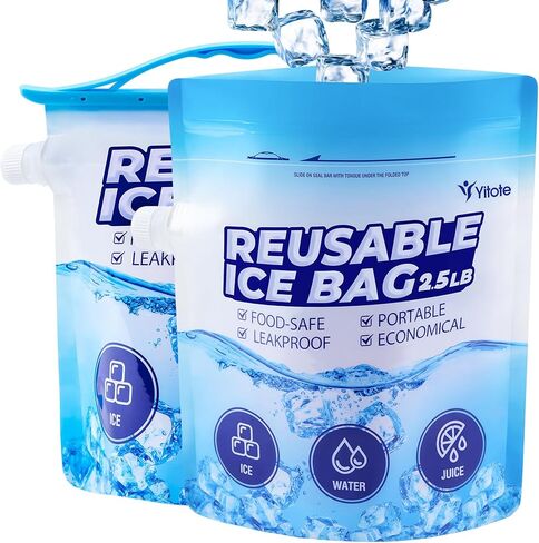 عبوات ثلج من ييتوت لصناديق الغداء، عبوات ثلج لتبريد مجموعة من 4 عبوات ثلج ملونة لحقائب الغداء - حافظ على برودة الأنشطة الخارجية والتخييم والنزهات in Kuwait