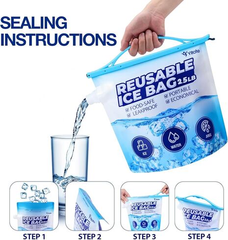عبوات ثلج من ييتوت لصناديق الغداء، عبوات ثلج لتبريد مجموعة من 4 عبوات ثلج ملونة لحقائب الغداء - حافظ على برودة الأنشطة الخارجية والتخييم والنزهات in Kuwait