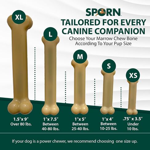 Sporn Durable Marrow Dog Chew Bones for Aggressive Chewers, Jerky Flavor Dog Chew Toys for Small Dogs, Made with Strong Nylon Dog Dental Chew Toy, Gluten-Free & Non-Toxic, Small in Saudi Arabia