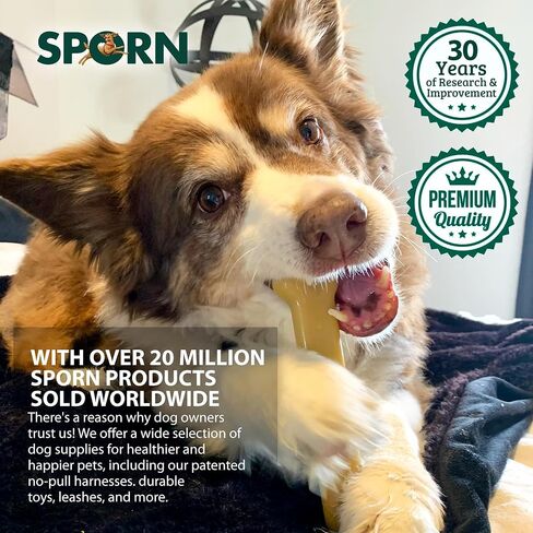 Sporn Durable Marrow Dog Chew Bones for Aggressive Chewers, Jerky Flavor Dog Chew Toys for Small Dogs, Made with Strong Nylon Dog Dental Chew Toy, Gluten-Free & Non-Toxic, Small in Saudi Arabia