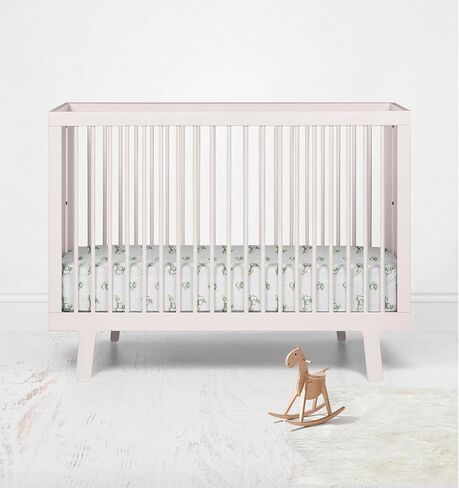 Bacati - Happy Monkeys 2 Pack Essentials Classic Super Soft Breathable 100% Cotton Muslin Baby Crib Fitted Sheets - Fits Standard 28 x 52 x 5 Crib & Toddler Mattresses (Blue/Grey Boys) in Saudi Arabia