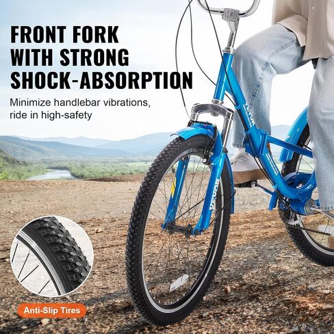 VEVOR Folding Adult Tricycle,Adult Folding Trikes, 3 Wheel Cruiser Bike with Large Basket & Adjustable Seat, Shopping Picnic Foldable Tricycles for Women, Men, Seniors in Saudi Arabia