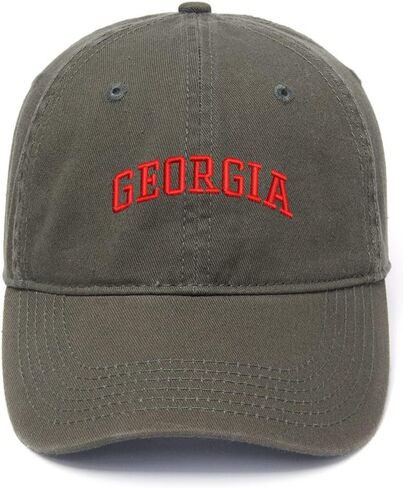 WINGZOO Men's Baseball Caps North Georgia - GA Embroidered Dad Hat Washed Cotton Adjustable Embroidery Cap in Saudi Arabia