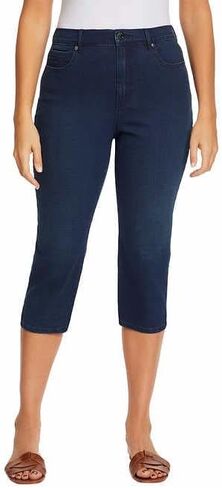 Gloria Vanderbilt Women's Amanda Imported & Versatile Capris | Tapered Style - Red 12 in Saudi Arabia