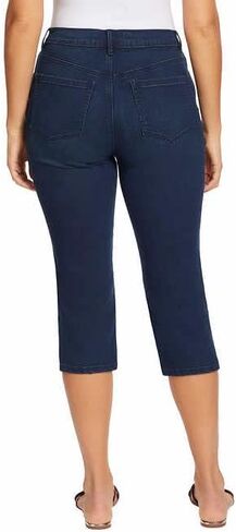 Gloria Vanderbilt Women's Amanda Imported & Versatile Capris | Tapered Style - Red 12 in Saudi Arabia