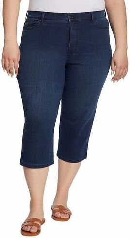Gloria Vanderbilt Women's Amanda Imported & Versatile Capris | Tapered Style - Red 12 in Saudi Arabia