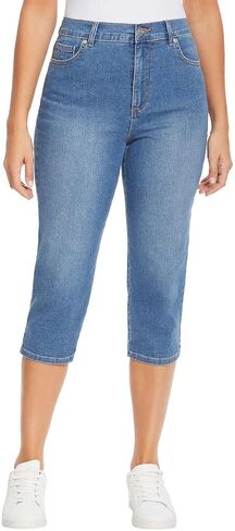 Gloria Vanderbilt Women's Amanda Imported & Versatile Capris | Tapered Style - Red 12 in Saudi Arabia