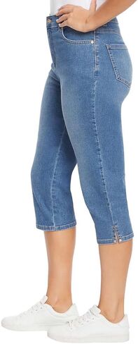 Gloria Vanderbilt Women's Amanda Imported & Versatile Capris | Tapered Style - Red 12 in Saudi Arabia