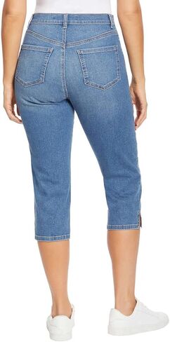 Gloria Vanderbilt Women's Amanda Imported & Versatile Capris | Tapered Style - Red 12 in Saudi Arabia