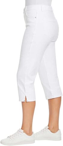 Gloria Vanderbilt Women's Amanda Imported & Versatile Capris | Tapered Style - Red 12 in Saudi Arabia