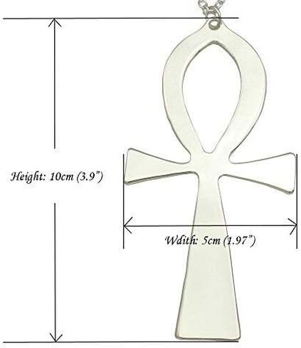 Q&Q Fashion Vintage Egyptian Cleopatra Symbol of Life Big Ankh Cross Pendant Long Chain Sweater Necklace,34" in Kuwait