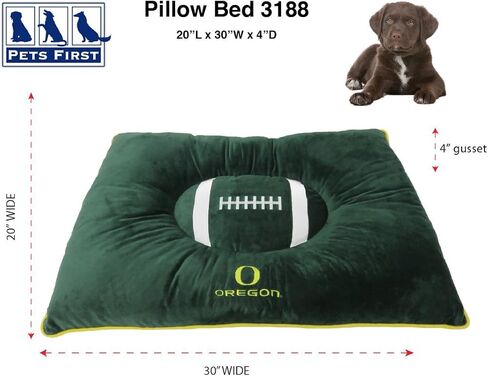 Pets First NCAA PET Bed - Wisconsin Badgers Soft & Cozy Plush Pillow Bed. - Football Dog Bed. Cuddle, Warm Collegiate Mattress Bed for Cats & Dogs, One Size, WI-3188 in Kuwait