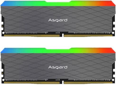 DDR4 Ram Asgard Loki W2 Series RGB 3200MHz 16GB (2x8GB) Computer Memory CL18 1.35V LED 288-Pin Desktop Memory Kit Black in Saudi Arabia