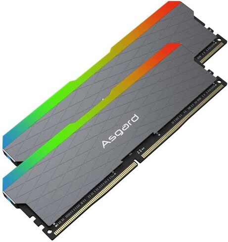 DDR4 Ram Asgard Loki W2 Series RGB 3200MHz 16GB (2x8GB) Computer Memory CL18 1.35V LED 288-Pin Desktop Memory Kit Black in Saudi Arabia