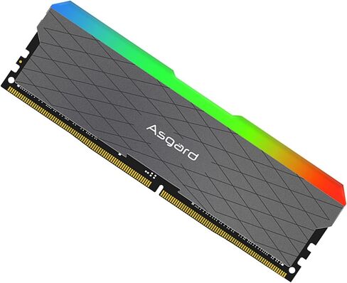 DDR4 Ram Asgard Loki W2 Series RGB 3200MHz 16GB (2x8GB) Computer Memory CL18 1.35V LED 288-Pin Desktop Memory Kit Black in Saudi Arabia