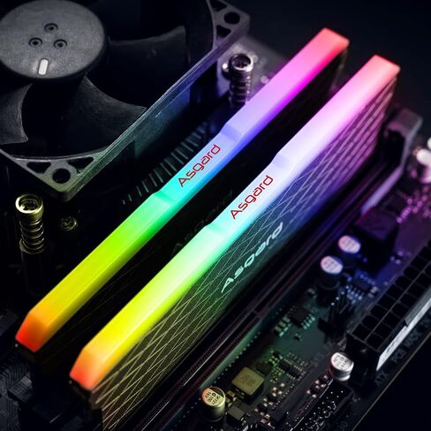 DDR4 Ram Asgard Loki W2 Series RGB 3200MHz 16GB (2x8GB) Computer Memory CL18 1.35V LED 288-Pin Desktop Memory Kit Black in Saudi Arabia
