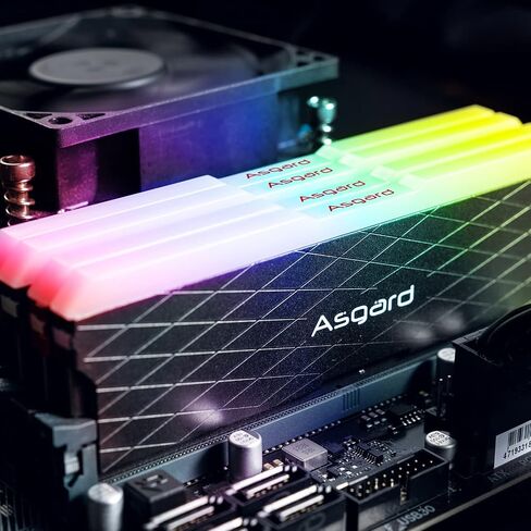 DDR4 Ram Asgard Loki W2 Series RGB 3200MHz 16GB (2x8GB) Computer Memory CL18 1.35V LED 288-Pin Desktop Memory Kit Black in Saudi Arabia