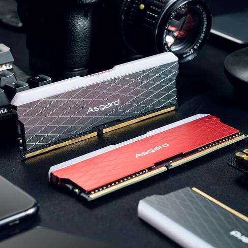DDR4 Ram Asgard Loki W2 Series RGB 3200MHz 16GB (2x8GB) Computer Memory CL18 1.35V LED 288-Pin Desktop Memory Kit Black in Saudi Arabia