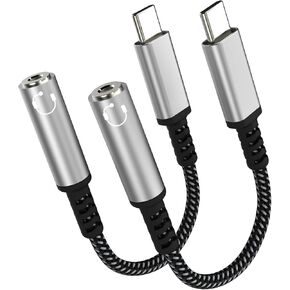 USB c to 3.5mm Headphone and Charger Adapter,2 in 1 USB C to Aux Audio Jack with PD Fast Charging Dongle Cable Cord for iPhone 15/15 Pro Max,Galaxy S23/S22/S21 Ultra, iPad Pro