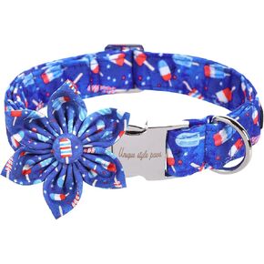Unique style paws Independence Day Flag Dog Collar, Best for Small Medium Large Boys Girls Dogs in Kuwait