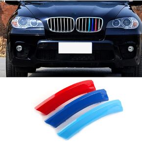 M-Colored Stripe Grille Insert Trims for BMW Accessories, ABS Car Accessories for BMW Grill Stripes X3 18-20 G01 or x4 G02 7-Beam