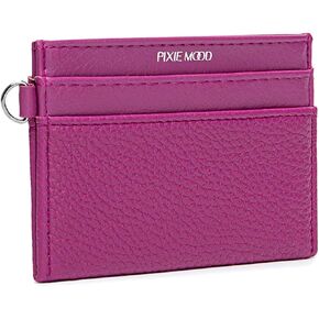 Pixie Mood Alex 4 x 3 Vegan Leather Cork RFID Blocking Card Holder, Seafoam