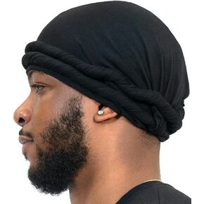 Veeta Superior Halo Turban Silk Satin Lined Head Wrap, Pre-Tied Turban for Men & Women, Turban Durag Wave Cap