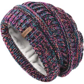 FURTALK Fleece Lined Winter Hats for Women Slouchy Beanie Hats Knitted Ski Skull Cap