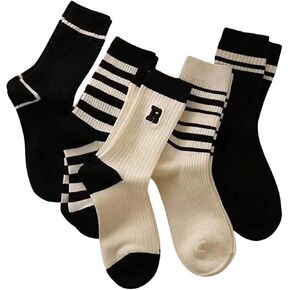 SweatyRocks Women's 10 Pairs Set Solid Candy Color Ankle Socks Knitted Crew Socks Athletic