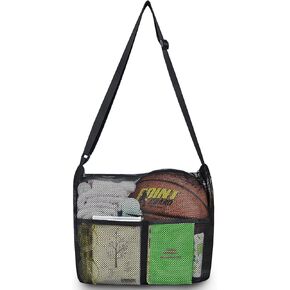 Mildbeer Mesh Tote bag for Training Camping Hiking Gym Beach Ball Games Sports Clothes Storage