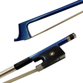 1pcs of 4/4 carbon fiber violin bow,blue,pink,green,white,coffee coulour white horse hair for adult (white)