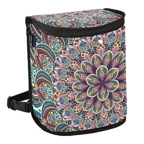 Aslsiy Halloween Skull Car Trash Can with Lid, 7.9 Gallon Capacity, Polyester Material, Foldable and Waterproof