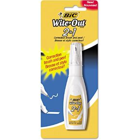 BIC 15ml Bottle Wite-Out 2 in 1 Correction Fluid (BICWOPFP11),White in Saudi Arabia