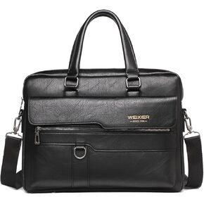 YY GEWETAO Mens Messenger Bag Leather 15.6 Inches Laptop Briefcase Large Laptop Bag Satchel Crossbody Bag