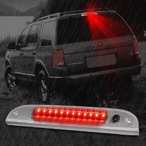 High Mount 3rd Stop Light Assemblies, Compatible with 2002-2010 Ford Explorer 2008-2011 Mercury Mariner, Ford Escape, Mercury Mountaineer Third Center Cargo Reverse Rear LED Brake Light (Black Smoke)