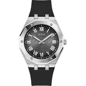 GUESS Men's 42mm Watch - Silver Tone Bracelet Blue Dial Silver Tone Case
